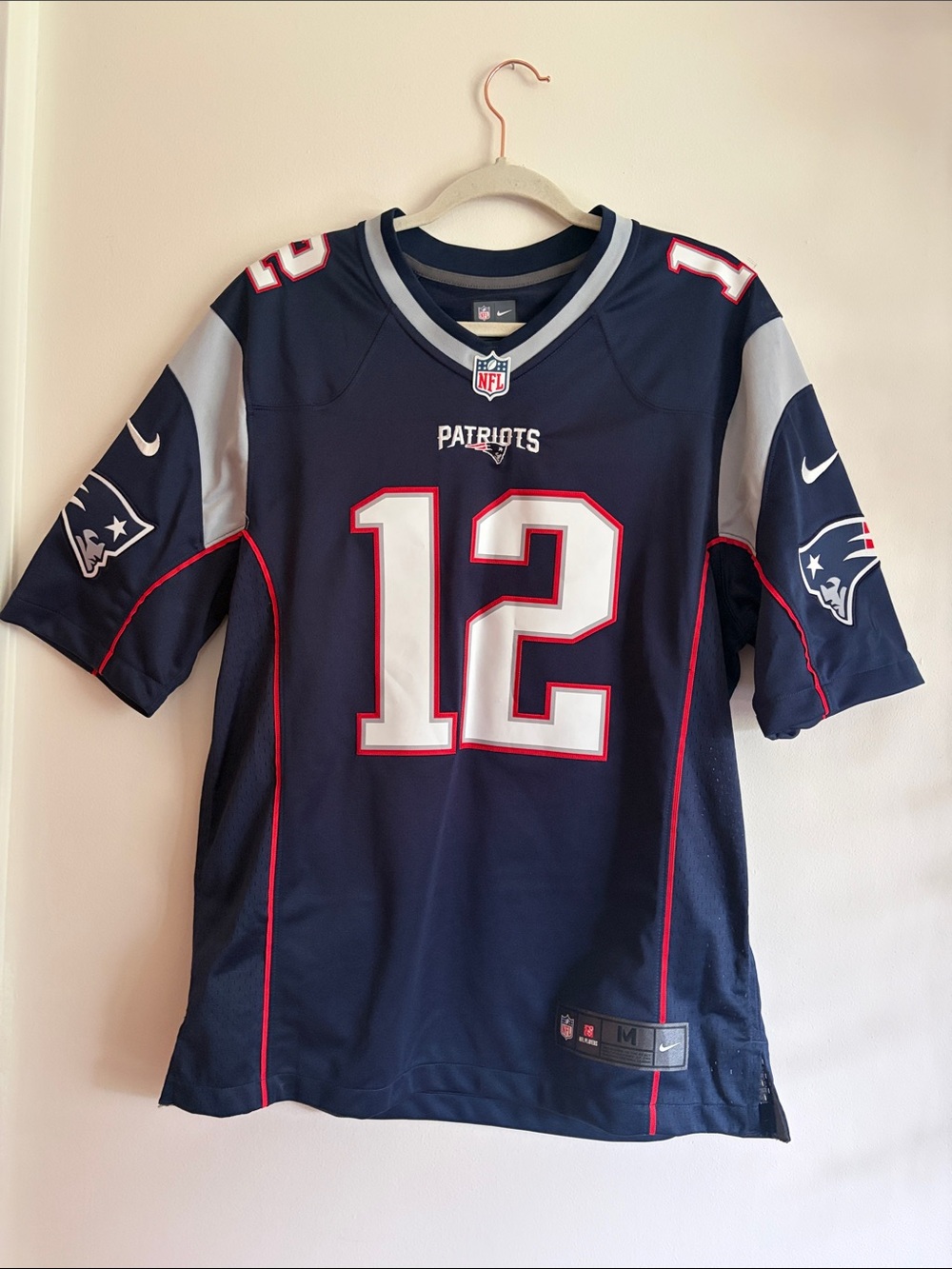 Nike Navy Patriots #12 Brady Football Jersey